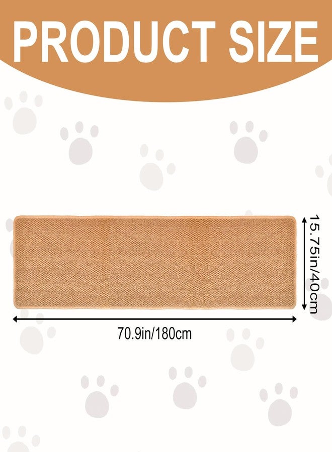 Rainmae 70.9"x 15.7" Thickened Extra Large Cat Wall Climbing Carpet With 10pcs Fixed Nails, Durable Cat Furniture, Scratcher, Scratching Post, Couch Sofa Protector - Image 2
